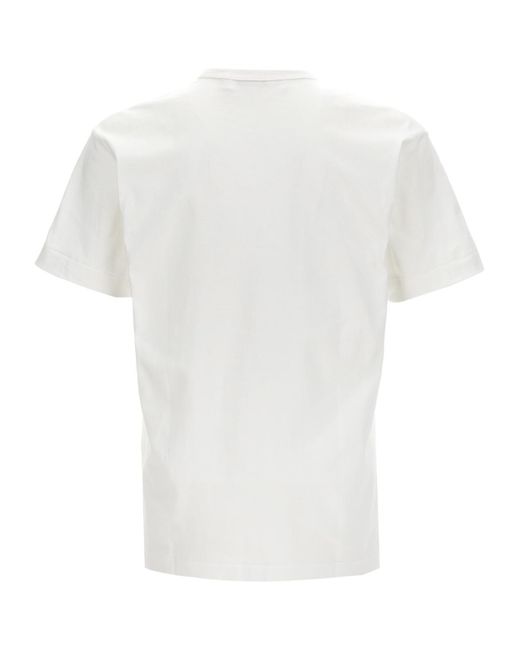 COMME DES GARÇONS PLAY White Item O-Neck Short-Sleeved T-Shirt for men