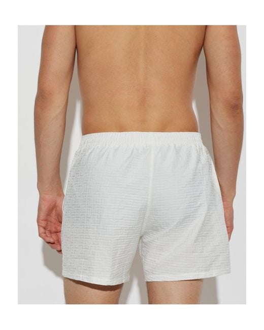 Balmain Gray Drawstring Swim Trunks for men