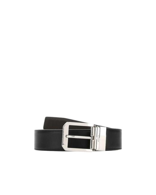 Zegna White Logo-Engraved Buckle Belt for men