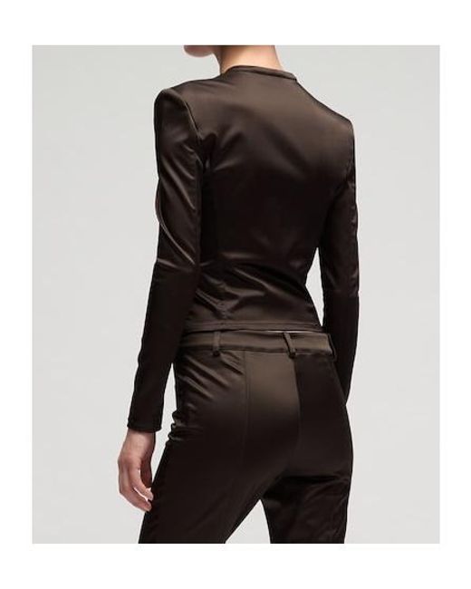 Gucci Brown Stretch Acetate Duchesse Jacket
