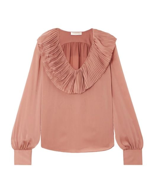 Ulla Johnson Pink Pleated Shirt