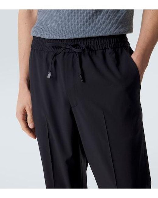 Brioni Blue Asolo Wool Straight Pants for men