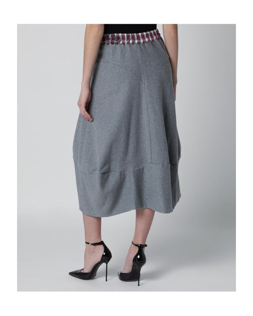 Vivienne Westwood Gray Elastic Waistband Midi Skirt