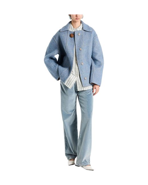 Tory Burch Blue Two-Tone Coats