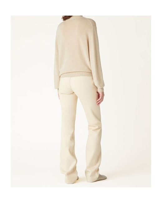 Loro Piana Natural Long Sleeved Crewneck Knitted Jumper