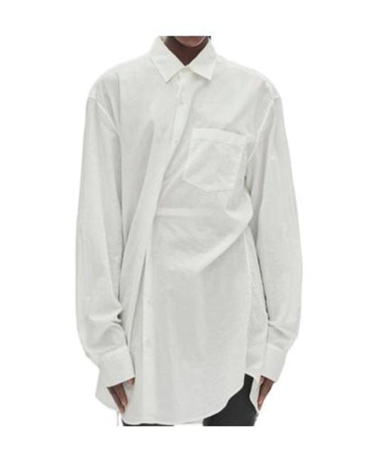 Ann Demeulemeester White Elisabeth Pocket Shirt