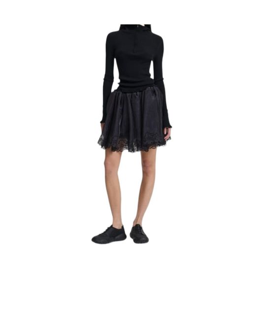 CECILIE BAHNSEN Black Drawstring Skirt