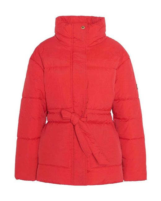 Barbour Red Cindy Puffer Jacket