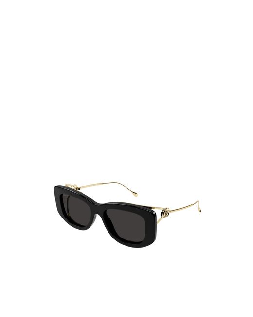 Gucci Black Eyewear Specialized Fit Rectangular Frame Sunglasses