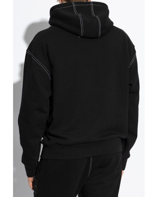 Givenchy Black Logo Embroidered Drawstring Sweater for men