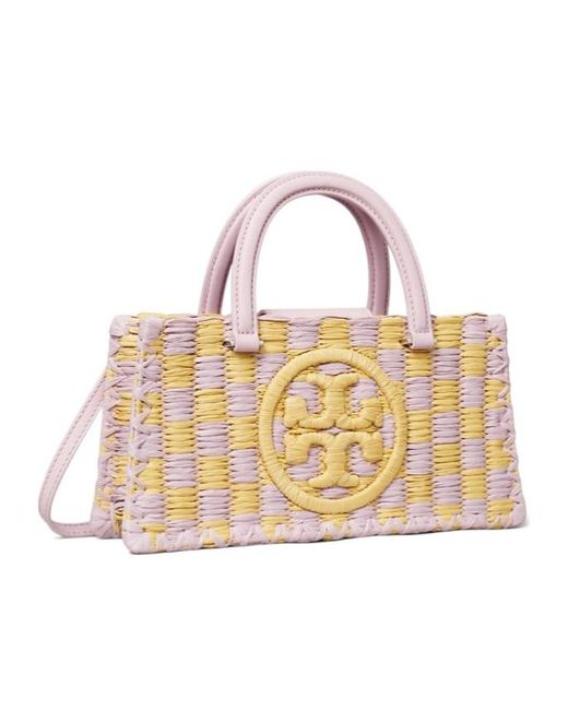 Tory Burch Metallic Woven Logo Tote