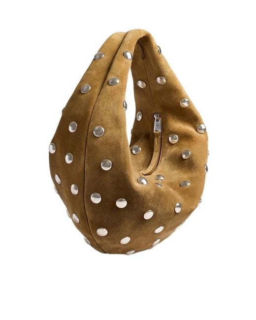 Khaite Metallic Olivia Studded Medium Hobo Bag