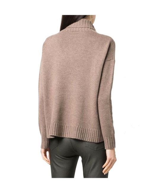 Max Mara Brown Trau Turtleneck Pullover