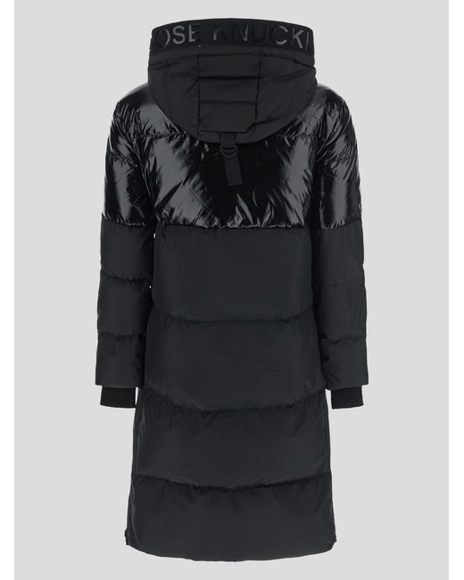 Moose Knuckles Black High-Shine Panel Coat