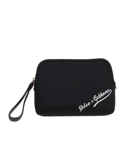 Dolce & Gabbana Black Minimalist Solid Clutch Bag