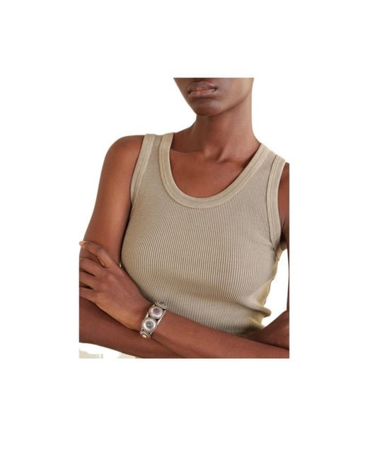 Isabel Marant White Tone Stone Cuff
