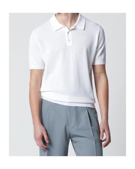 Roberto Collina White Short-Sleeve Polo Shirt for men