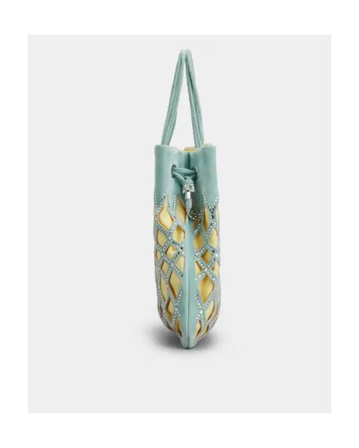 Roger Vivier Blue Mini Viv' Pocket Queeny Bag
