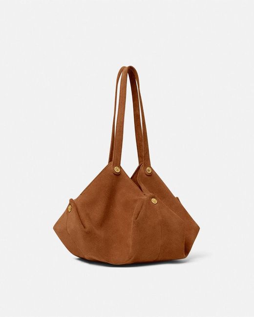 Versace Brown Protea Shoulder Bag
