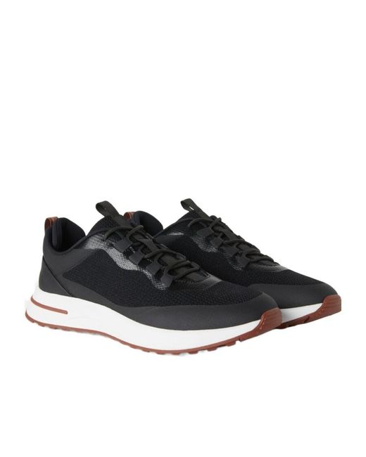 Loro Piana Black Week End Walk Casual Shoes for men