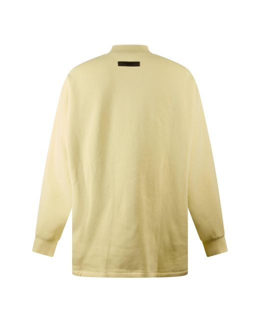 Fear Of God Yellow Long-Sleeved Ribbed Sweatshirt for men