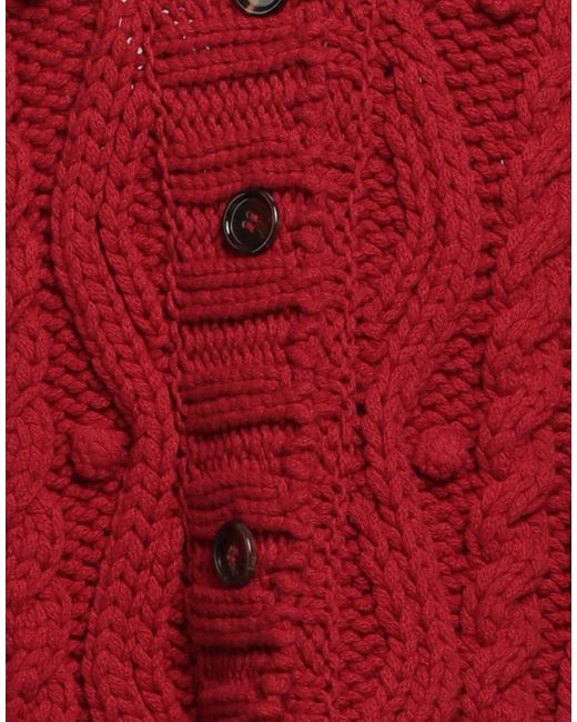 Dolce & Gabbana Red Long Sleeves Cardigan