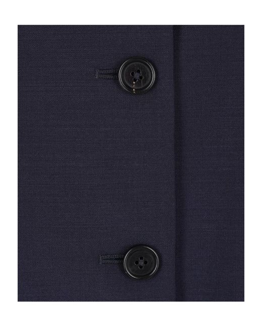Jil Sander Blue Long-Sleeved Suit Jacket