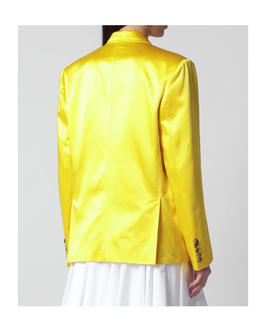 Dries Van Noten Yellow Long-Sleeve Blazer