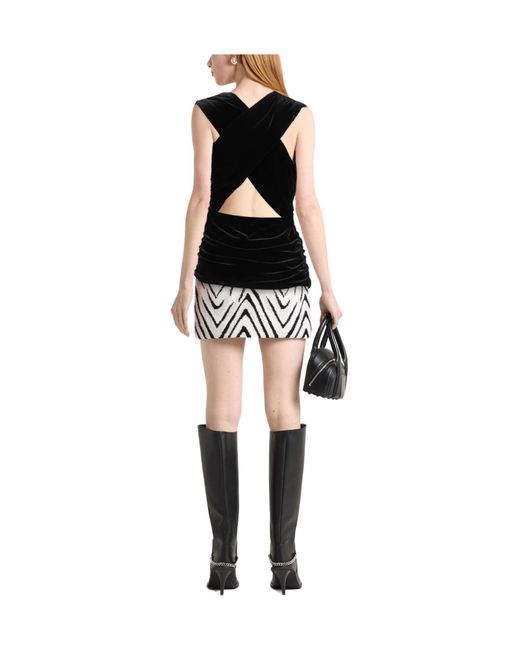 Ganni Black Solid-Color Sleeveless Vest