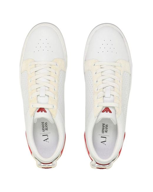Armani Jeans White Logo Details Casual Sneakers for men