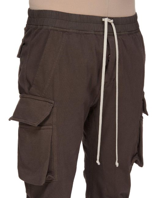 Rick Owens Brown Mastodon-Cut Drawstring Cargo Pants for men
