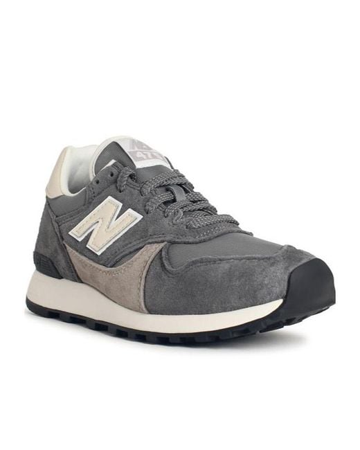 New Balance Gray '475' Fabric And Suede Sneakers for men