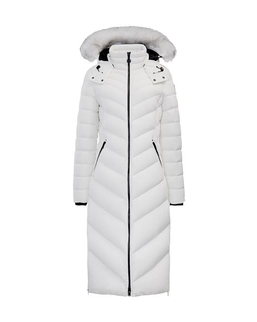 Moose Knuckles Gray Cooper Lake Faux-Fur Trim Parka