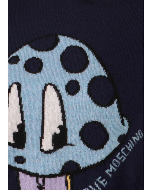 Moschino Blue Logo Detail Pullover