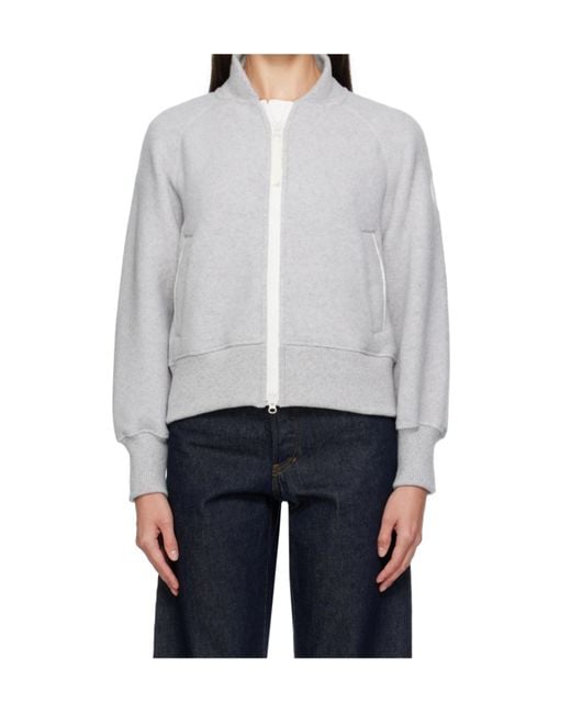 Canada Goose Gray Sierra Zip-Front Bomber Jacket