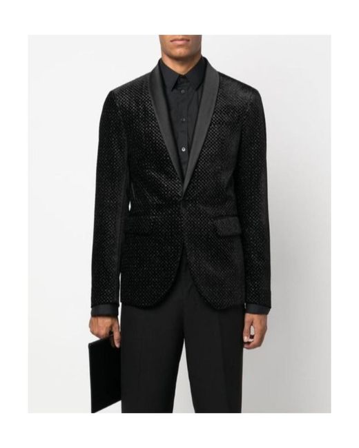 DSquared² Black Single-Breasted Long-Sleeved Blazer for men