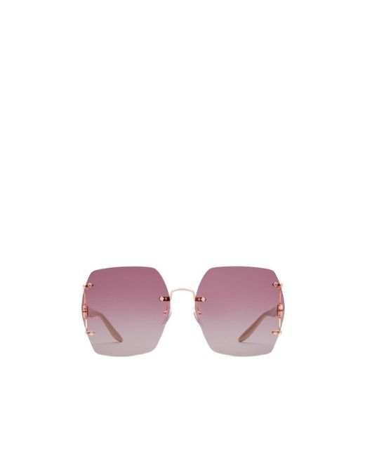 Gucci Purple Geometric Frame Sunglasses