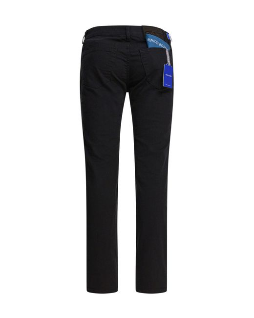 Jacob Cohen Black Bard Straight Leg Jeans for men