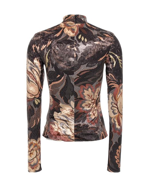 Etro Multicolor Paisley Stretch Top