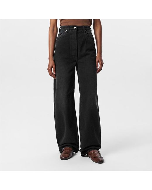 Prada Black Wide Leg Jeans