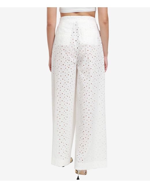 Semicouture White High Waist Casual Pants