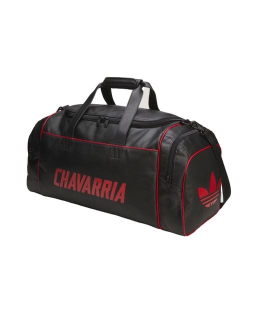 ADIDAS X WILLY CHAVARRIA Black Chavarria Premium Leather Gym Bag for men