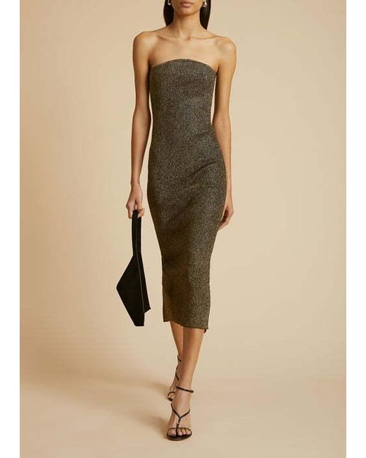 Khaite Green The Rumer Ribbed Midi Dress