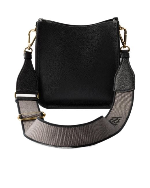 Prada Black Logo Plaque Crossbody Bag