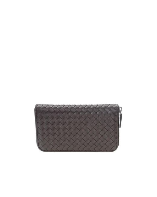 Bottega Veneta Gray Large Zipper Wallet