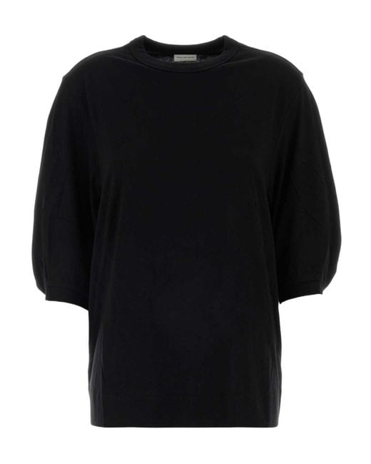 Dries Van Noten Black Herissa Crewneck T-Shirt