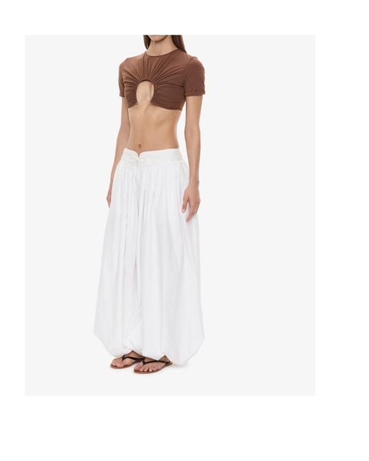 Christopher Esber White U-Prong Ruched Top