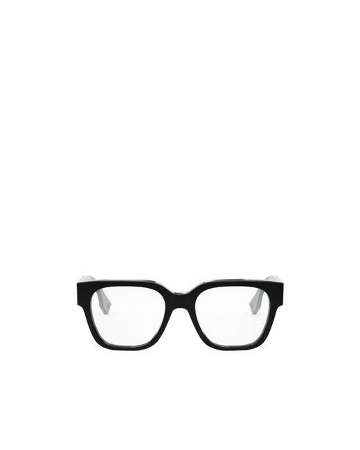 Fendi White Eyewear Square Frame Glasses for men