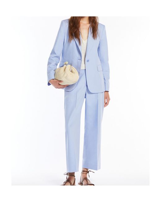 Weekend by Maxmara Blue Zircone Wide Leg Trousers