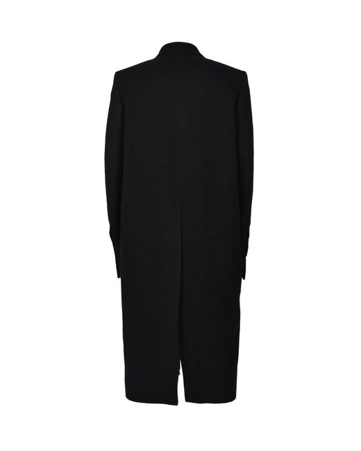 Rick Owens Black Concordian Single-Breasted Tailored Coat for men